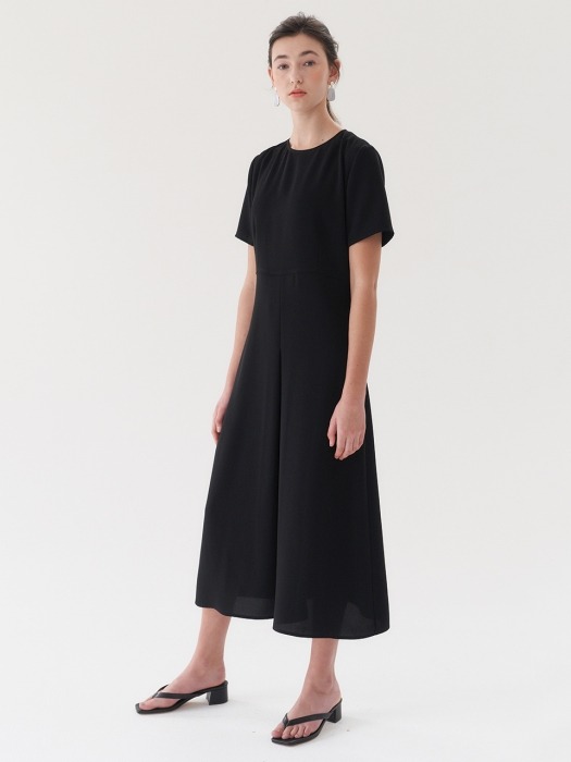 long simple dress-black