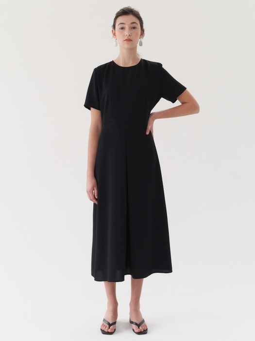 long simple dress-black