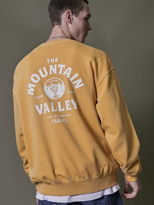 MOUNTAIN VALLEY PIGMENT SWEATSHIRT YELLOW