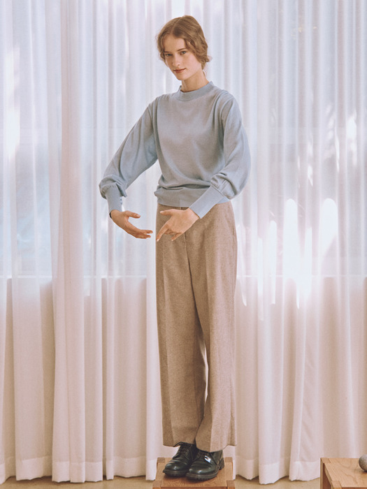 [FRONTROW x RePLAIN] Silky Wool Knitted Blouse  