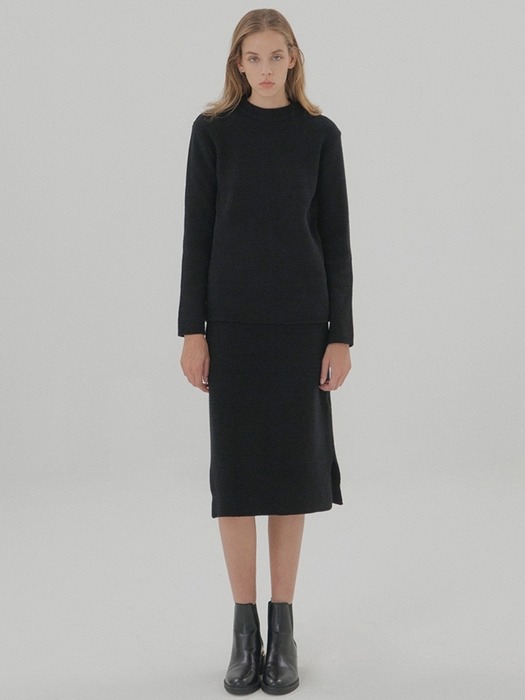 Wool Cashmere Pullover - Black