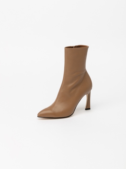 Gold-sign Boots in Soft Beige