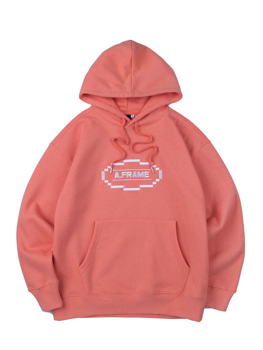 CIRCLE GRAPHIC HOODIE (LIVING CORAL)