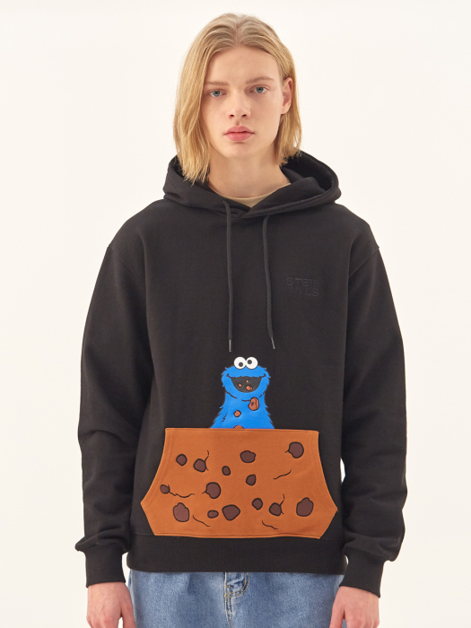 [SS20 SV X Sesame Street] Cookie Pocket Hoodie(Black)