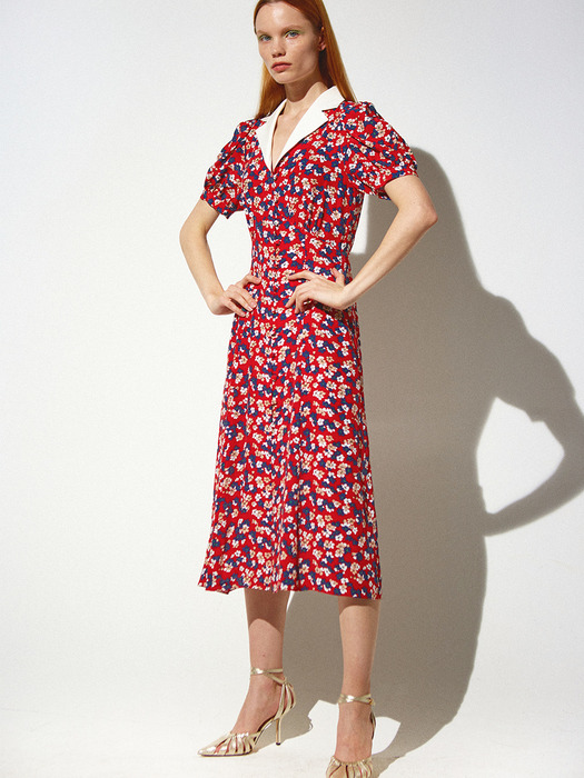 Floral Cuban Dress_Rouge