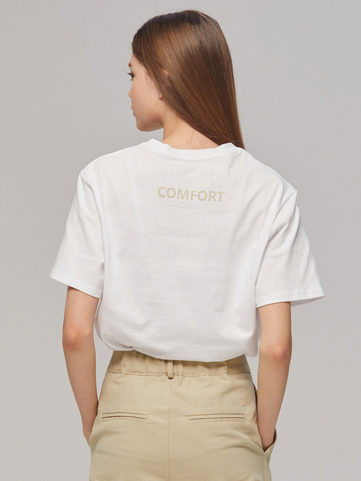 SENSUOUS COMFORT PRINT T-SHIRT WHITE