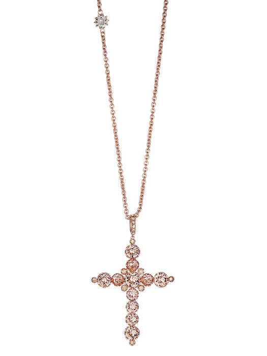 Christie chandelier cross necklace