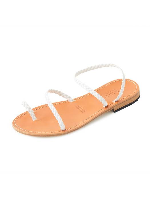SIMPLE BRAIDED SANDALS_WHITE