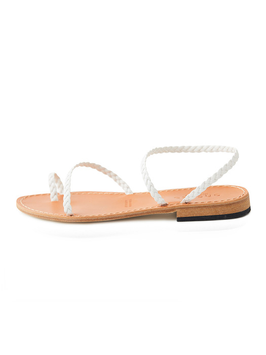 SIMPLE BRAIDED SANDALS_WHITE