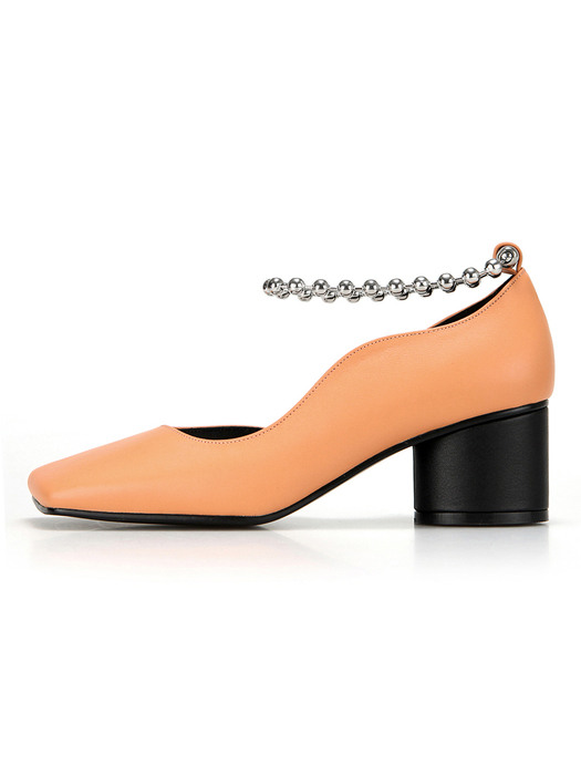 Streamlined squared toe heels | Coral