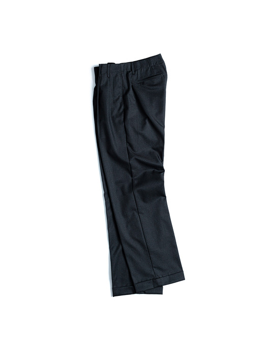 TWO TUCK WIDE PANTS / CHARCOAL