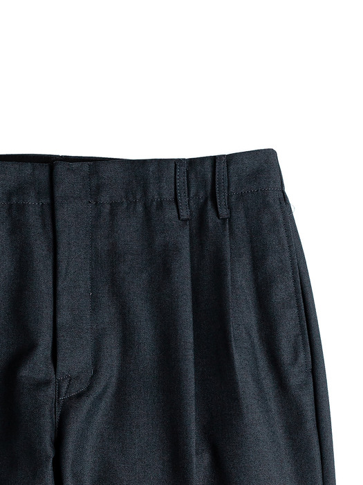 TWO TUCK WIDE PANTS / CHARCOAL