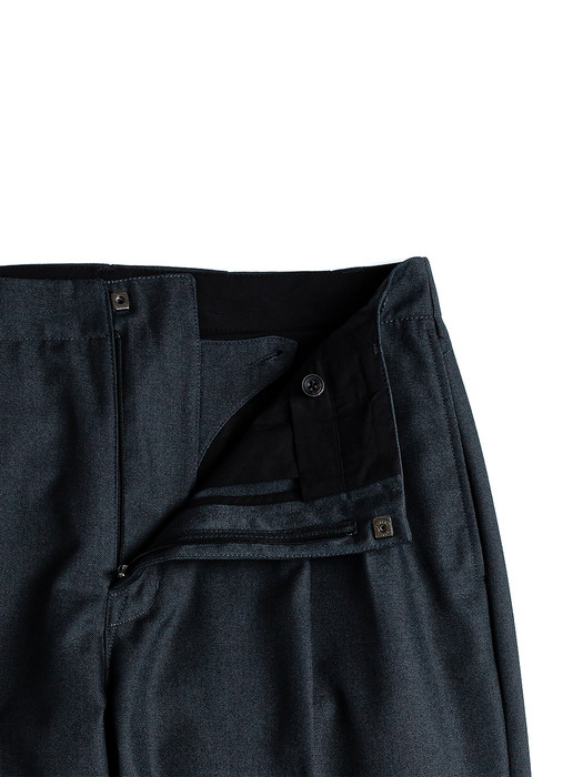 TWO TUCK WIDE PANTS / CHARCOAL