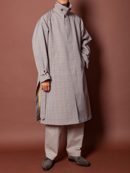 SOFARTOGO 20 A/W GLEN-CHECK BONDING FABRIC TRENCH COAT ( THOMAS COAT )