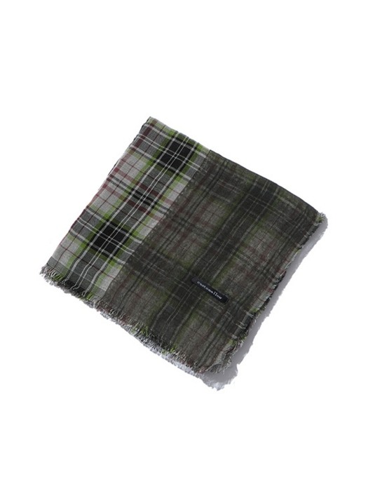 tartan check pattern muffler_CAAJX19111KHX