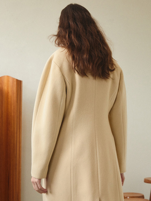 VASE WOOL COAT [CREAM]