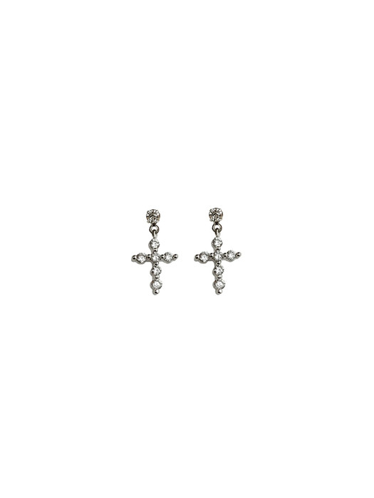 Cubic Cross Earrings