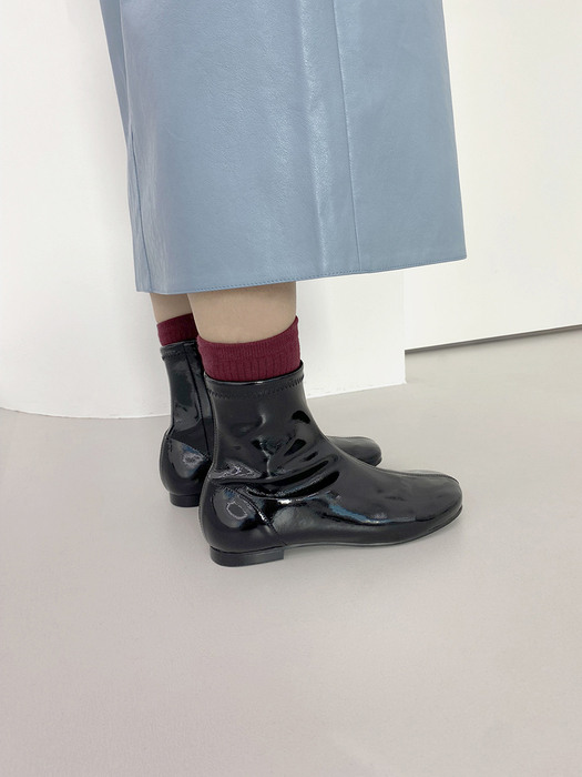 Spandex ankle boots_2colors