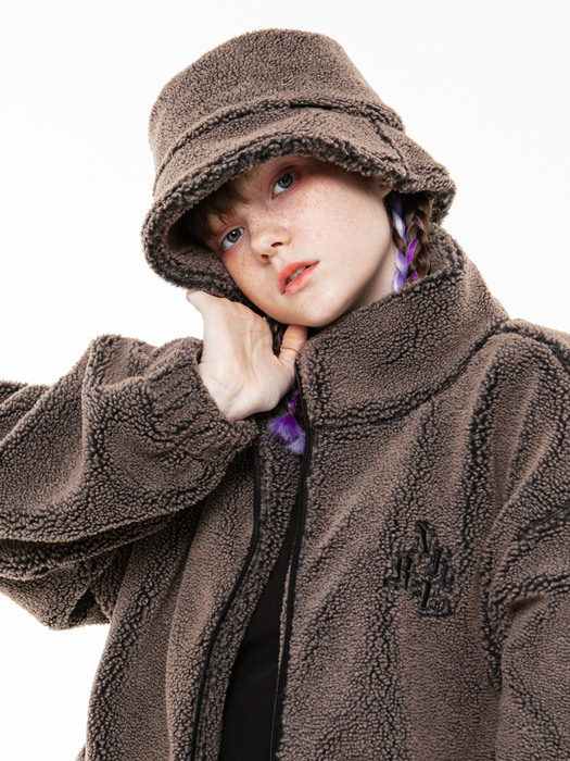 러닝하이]RNHI BOA FLEECE BUCKET HAT [LIGHT BROWN]