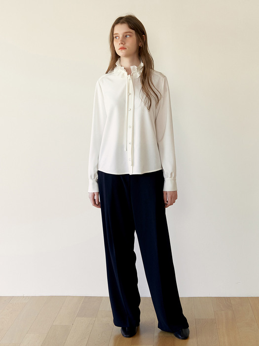 Noble Collar Blouse_Ivory
