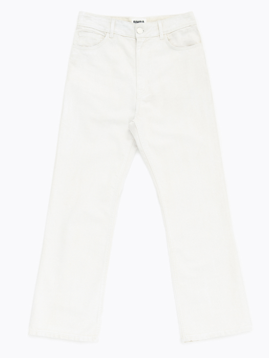 Off-white flared jeans_B206AWN001WH