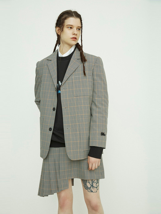 Oversized Check Jacket_QUJAX21110BRX