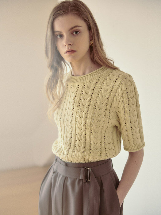 Cable Knit Pullover SK1SP126-C8