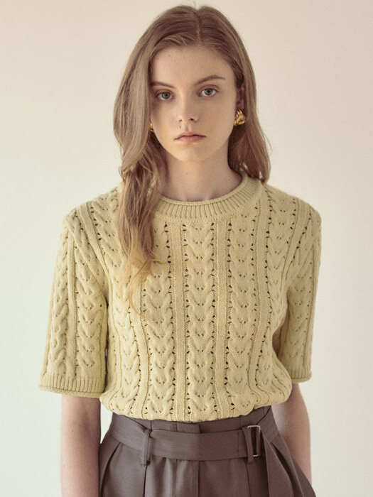 Cable Knit Pullover SK1SP126-C8
