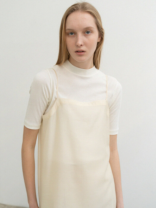 layered slip onepiece (cream)