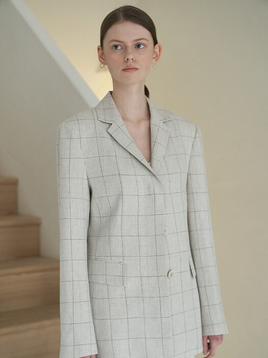 Linen Single Pattern Blazer