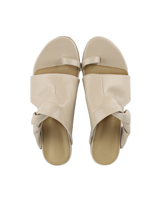the twisted sandal _ pale beige