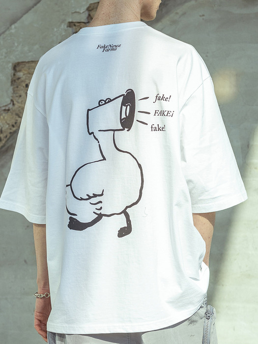 FAKE DUCK OVERSIZED T-SHIRTS MSOTS002-WT