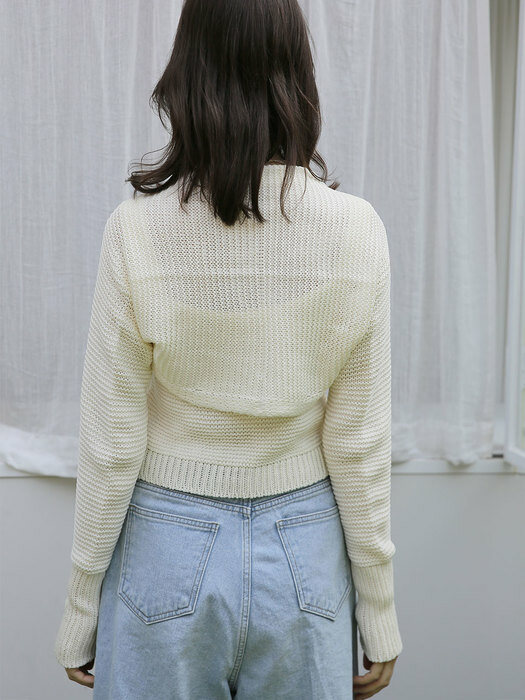 Plain Knit Top_Ivory