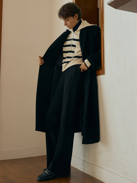 [Day-Wool] Belted Single Tailored Coat_2color