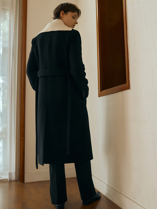 [Day-Wool] Belted Single Tailored Coat_2color