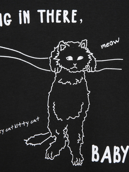 hanging cat t-shirts_black
