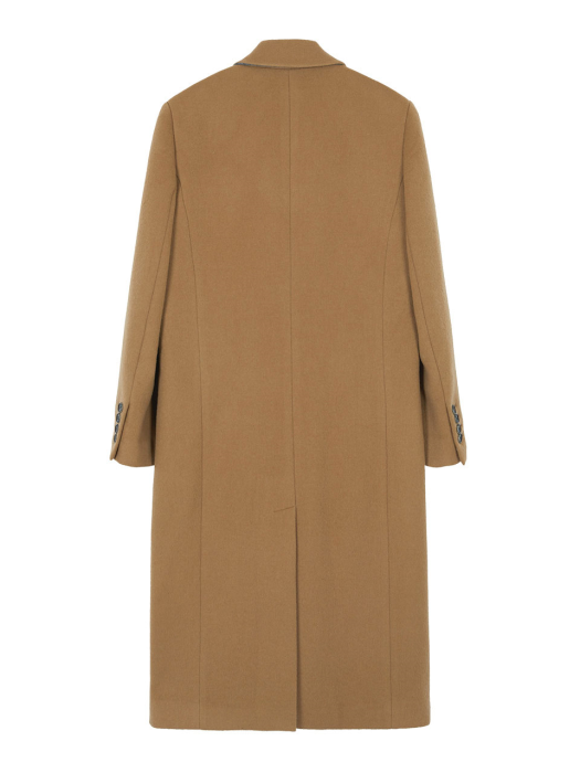 Angora-blend Single Wool Coat in Camel VW1WH001-92
