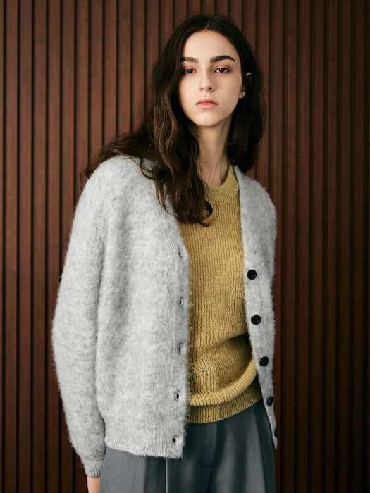 MOHAIR CARDIGAN [GRAY]