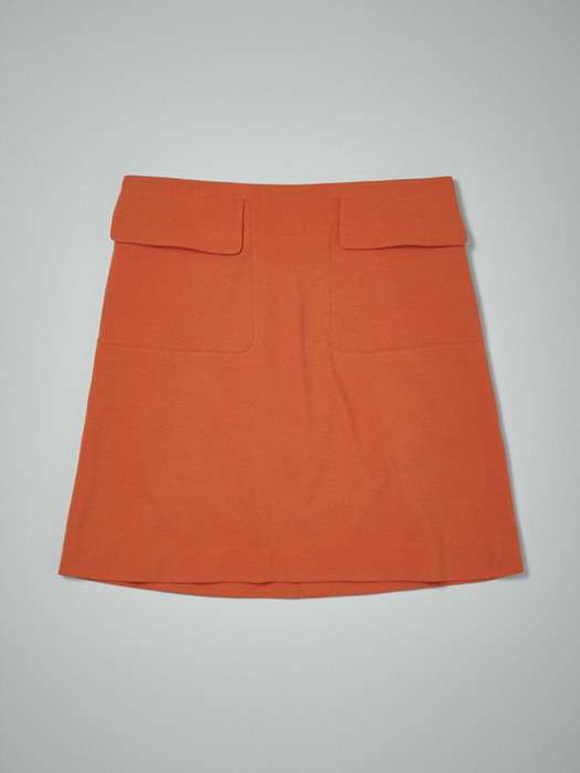 핸즈아이즈하트 Pocket skirt in orange punto