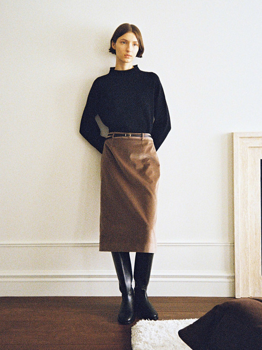 Foggy Velvet Skirt (brown)