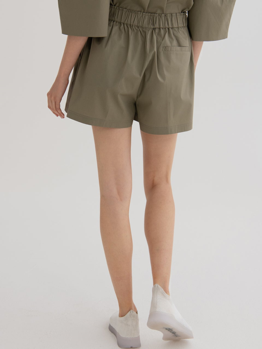 WIDE COTTON SHORTS (MUSTARD) 212-BC31CH-315