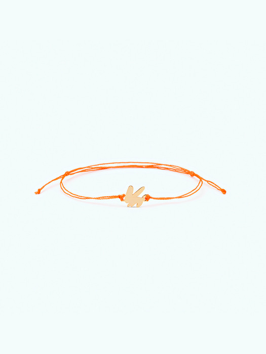 비타민 Gold 실팔찌 Neon Orange Bunny (14K)