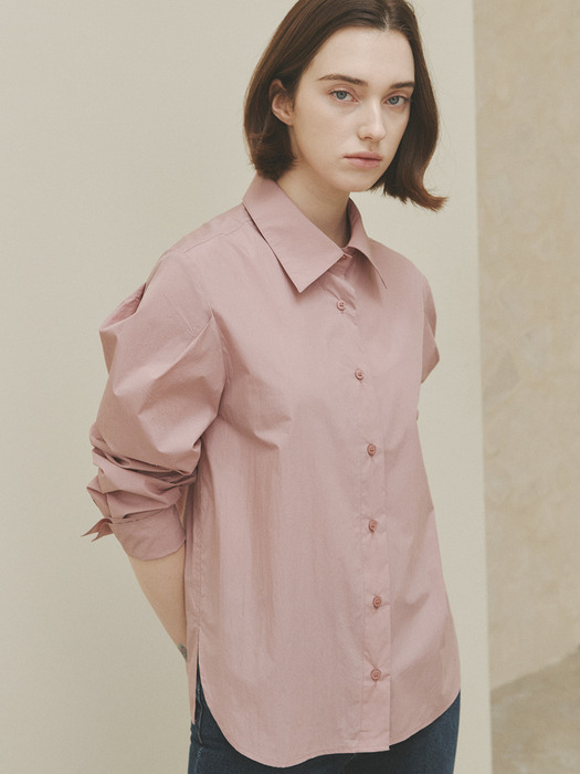 OVERSIZE PUFF SLEEVE SHIRTS [4 Color]