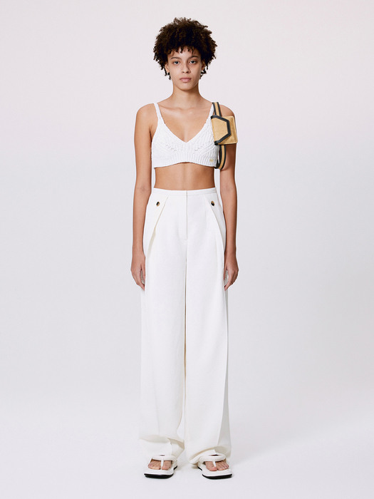 HIGH-RISE WIDE-LEG TROUSERS (IVORY)
