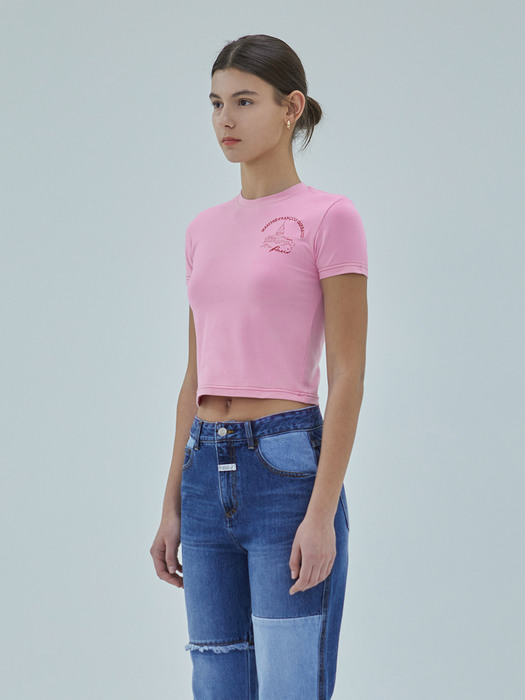 W GRAND PALAIS TEE baby pink