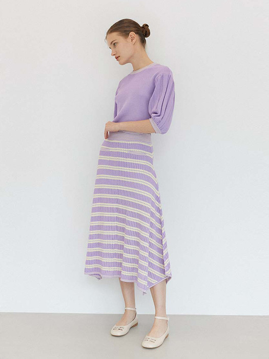 Rosie Knit Long Skirt - Lavender