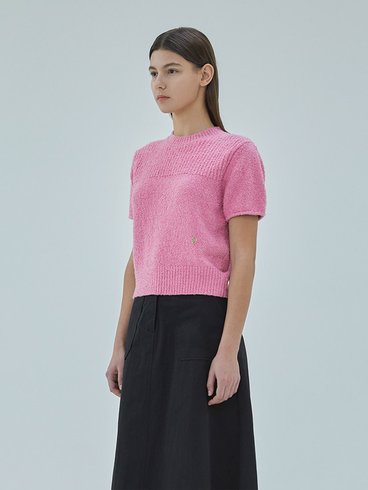W SUMMER BOUCLE KNIT pink