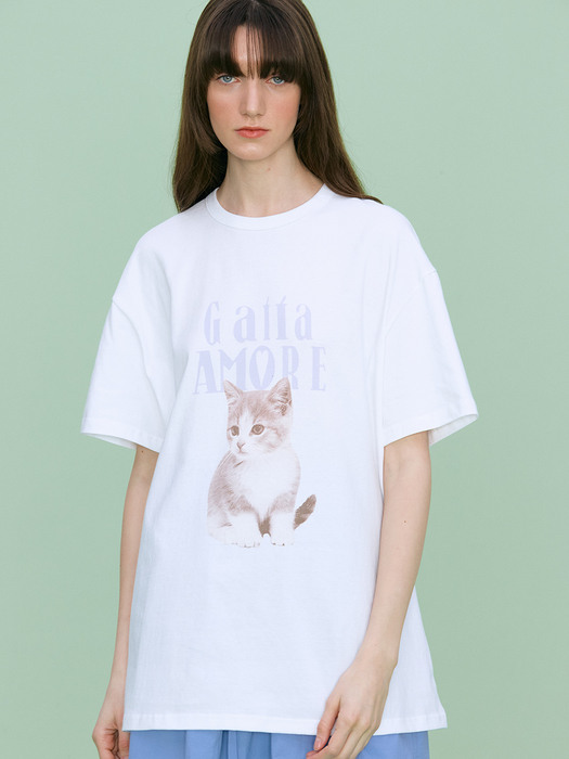 Cat T-shirt_WHITE