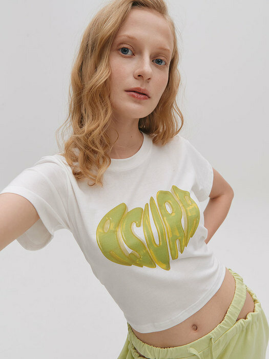 HEART JELLY CROP T(LIME)