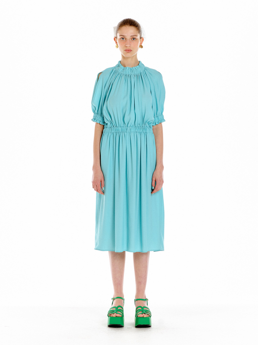 ULLINA Volume Sleeve Dress - Mint